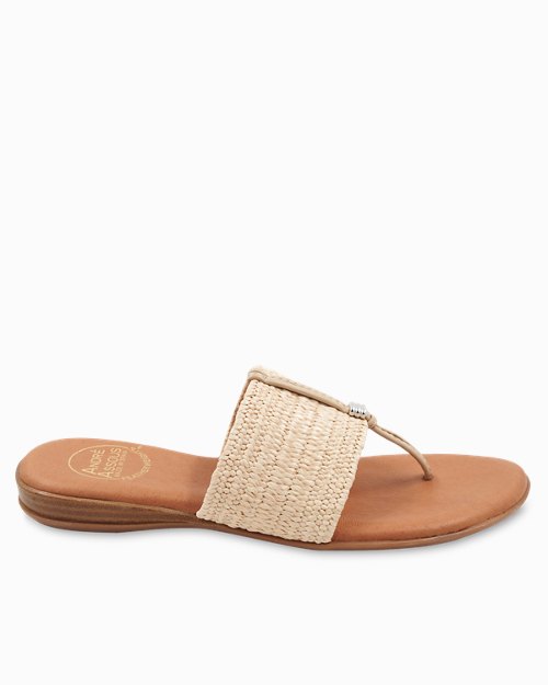 André Assous Nice Featherweights Raffia Sandals