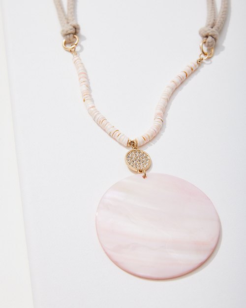 Sandy Shores Large Mother-of-Pearl Pendant Necklace