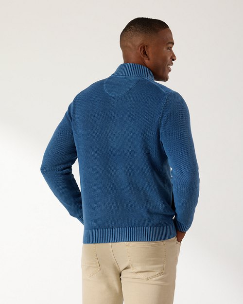 Saltwater Cove Cotton Full-Zip Sweater Jacket