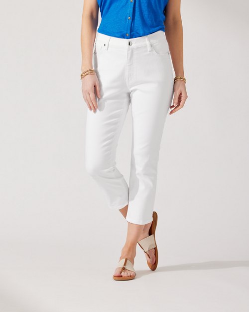 Ella Twill High-Rise Cropped Jeans