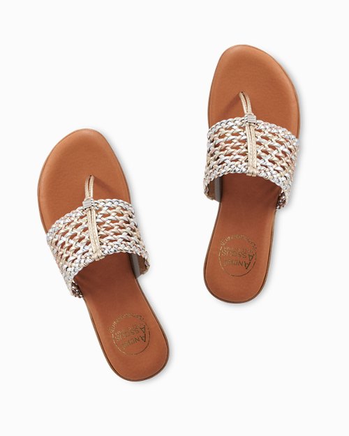 André Assous Nice Featherweights Metallic Sandals