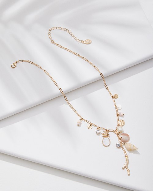 Sandy Shores Multi-Charm Y-Necklace