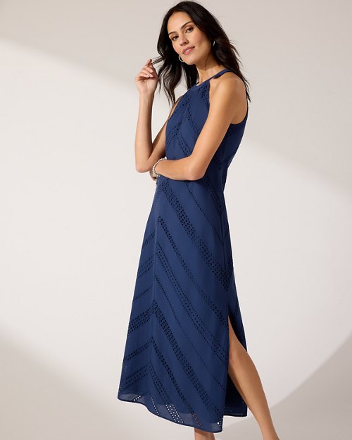 Island Diamond Eyelet Maxi Dress