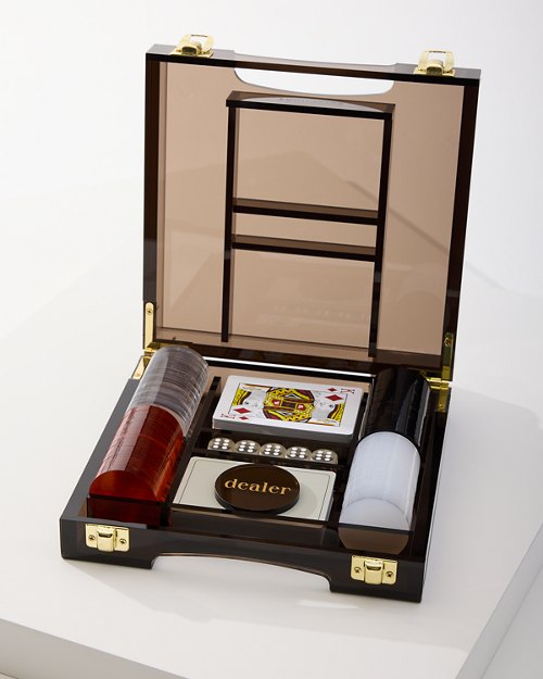 Lucite Poker Set