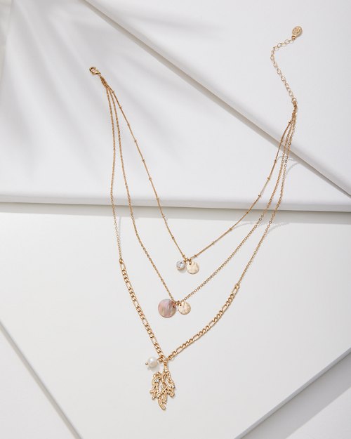 Sandy Shores Coral Branch Layered Necklace