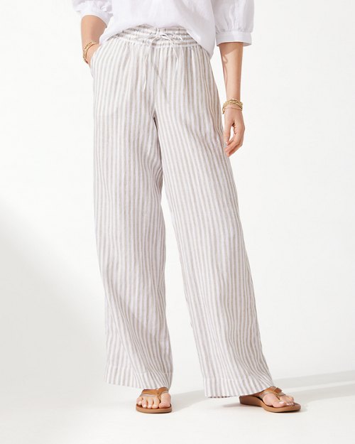 Cabana Stripe Two Palms High-Rise Linen Easy Pants