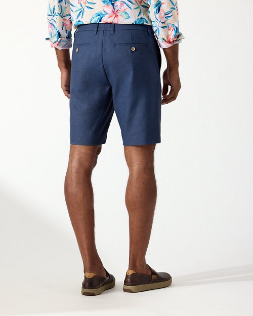 Lahaina Bay Linen-Blend Flat-Front 10-Inch Shorts