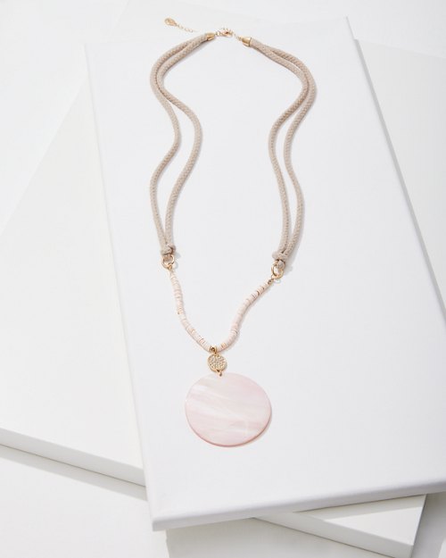 Sandy Shores Large Mother-of-Pearl Pendant Necklace
