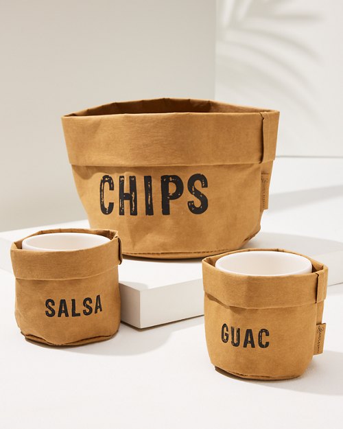Chips, Salsa and Guacamole Serving Set