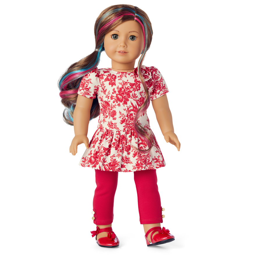 American Girl&reg; x Janie and Jack Floral Toile Dress for 18-inch Dolls