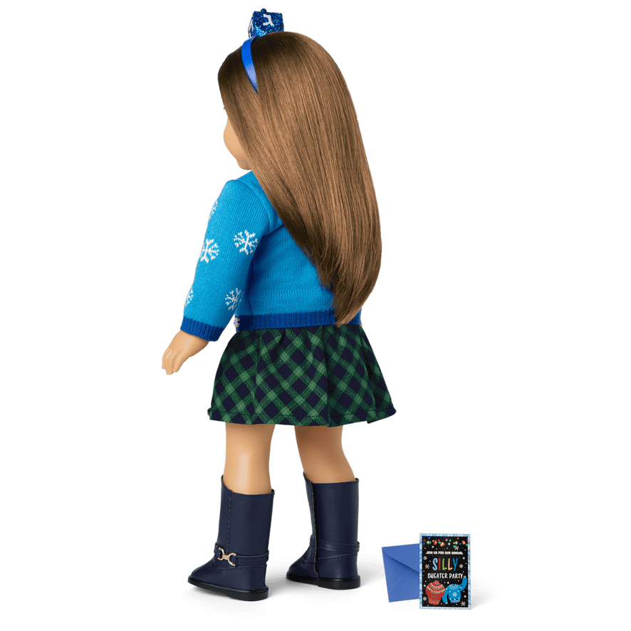 Silly Hanukkah Sweater for 18-inch Dolls