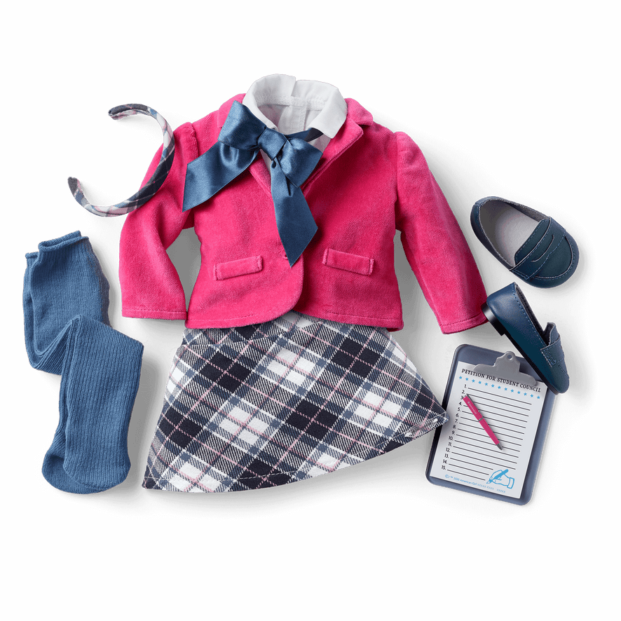 Student Council Election Outfit for 18-inch Dolls