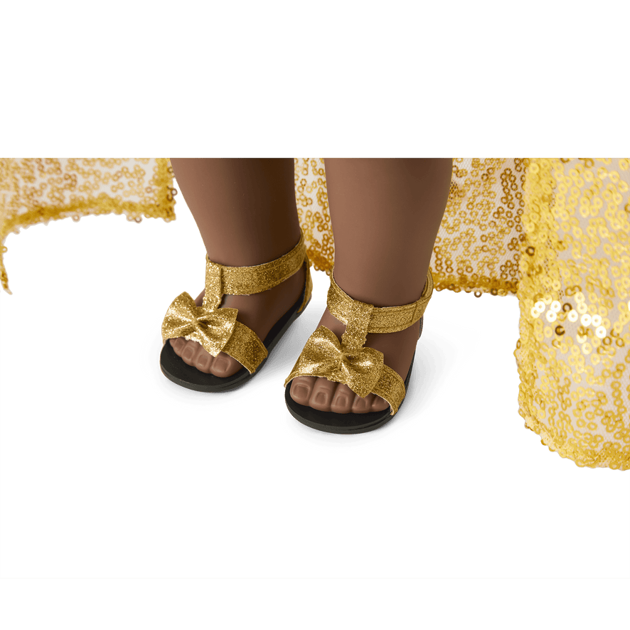 Glitzy Sequin Gown & Capelet Outfit for 18-inch Dolls