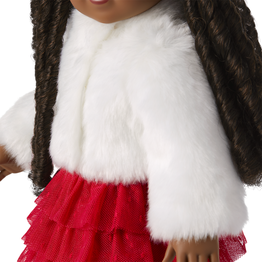 American Girl&reg; x Janie and Jack Soft as Snow Fur Jacket for 18-inch Dolls