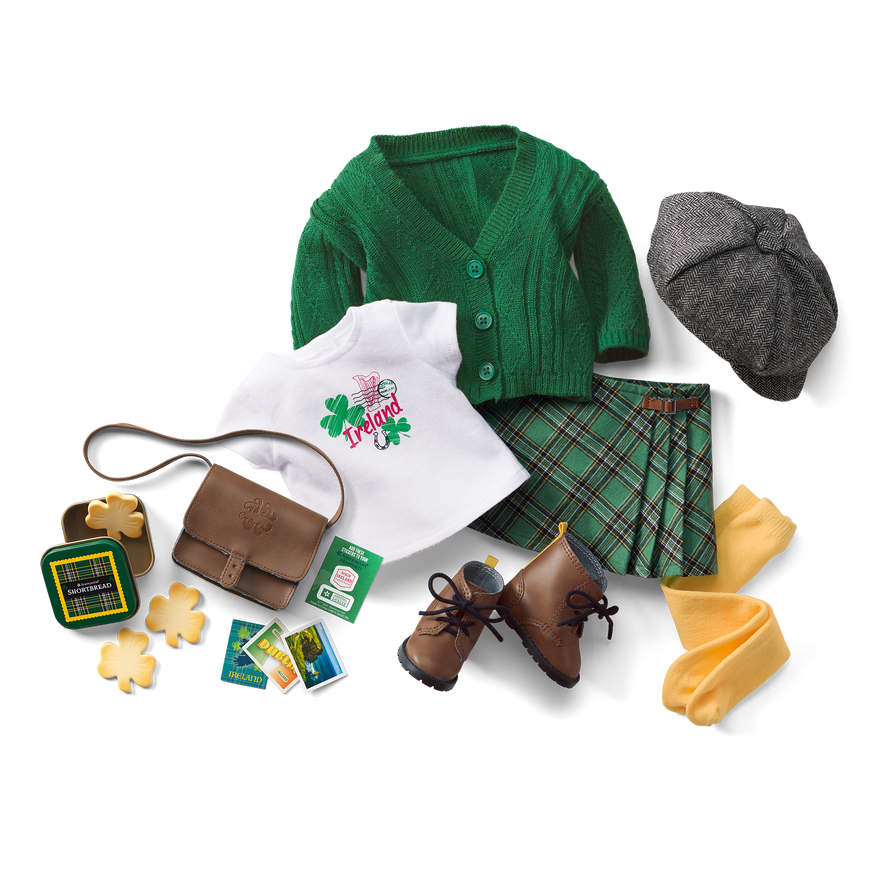 World Traveler in Ireland & Irish Souvenir Set for 18-inch Dolls