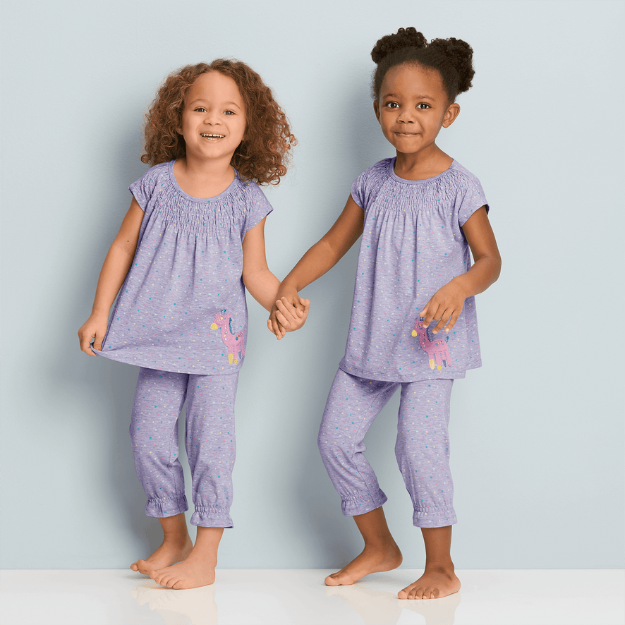 Cuddly Giraffe Pajamas for Little Girls