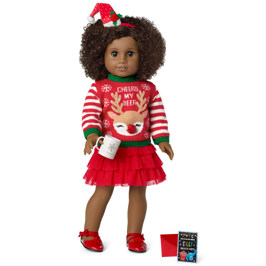 Silly Christmas Sweater for 18-inch Dolls