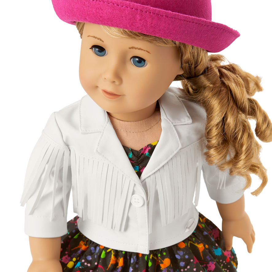 Courtney's&trade; White Fringe Jacket for 18-inch Dolls