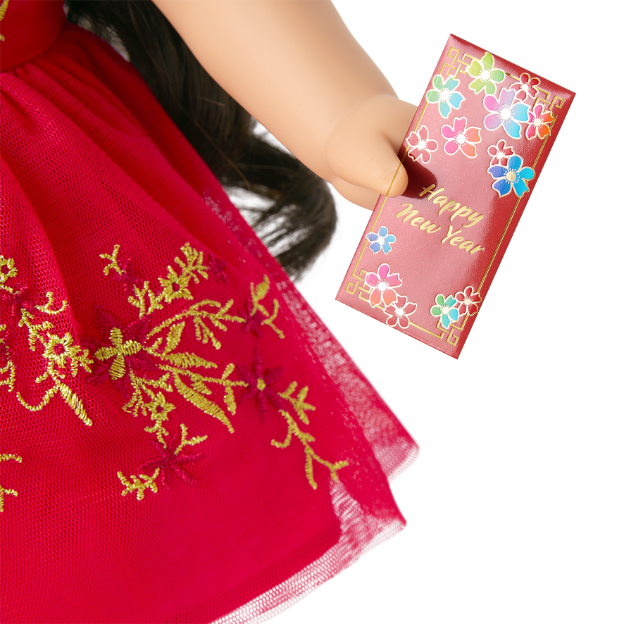 Lunar New Year's Celebration Outfit for 18-inch Dolls