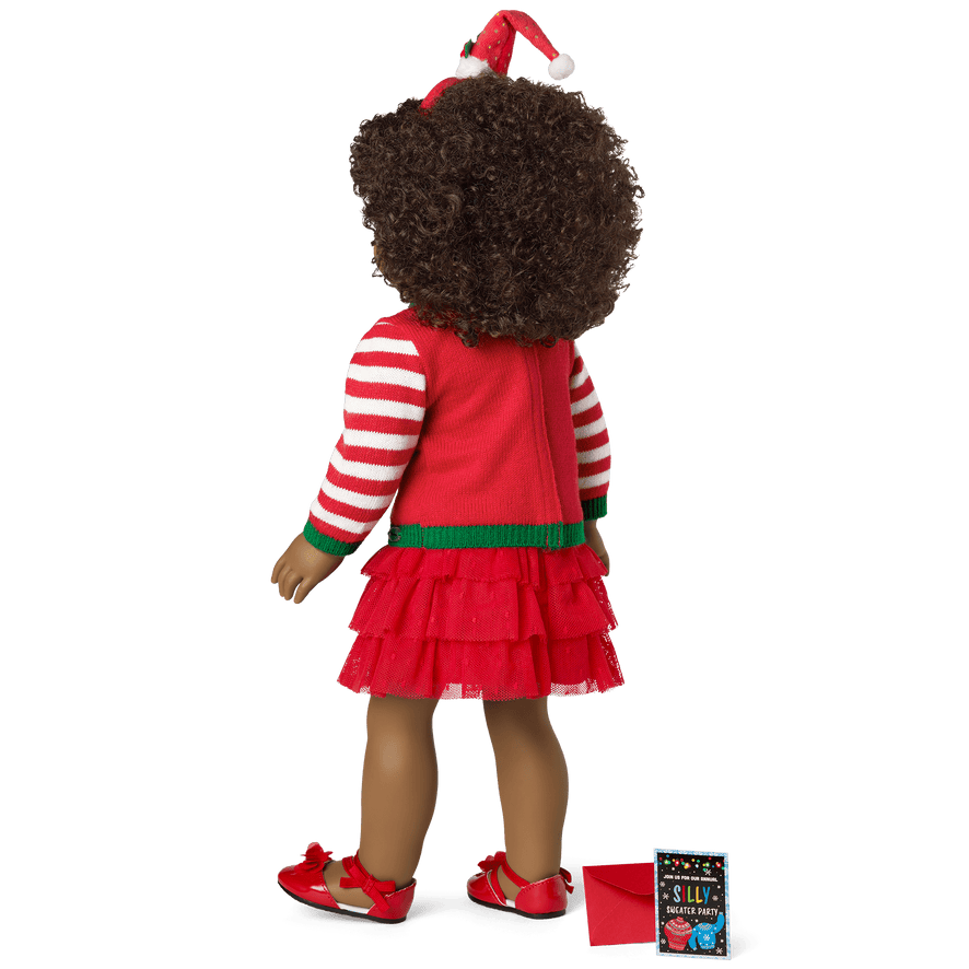 Silly Christmas Sweater for 18-inch Dolls