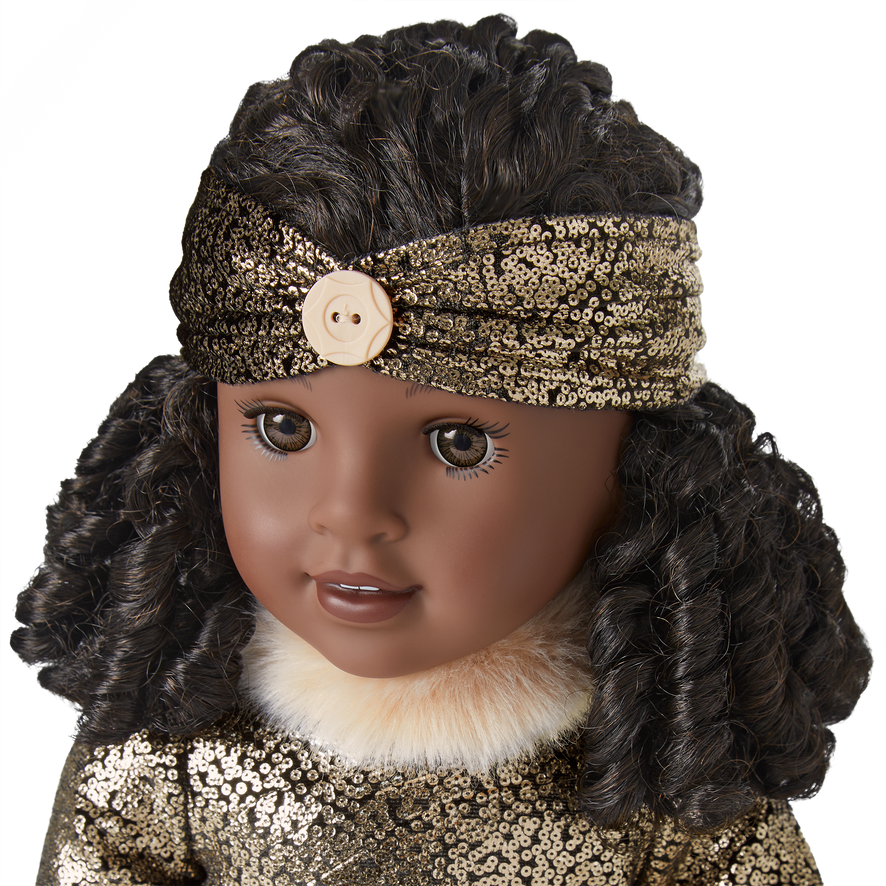 Sparkly Skirt & Fur-Trim Top for 18-inch Dolls