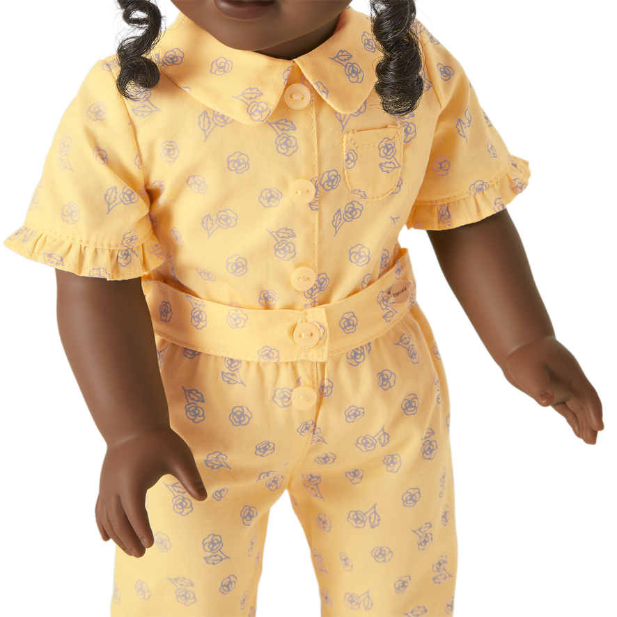 Claudie's&trade; Yellow Bloom Pajamas for 18-inch Dolls