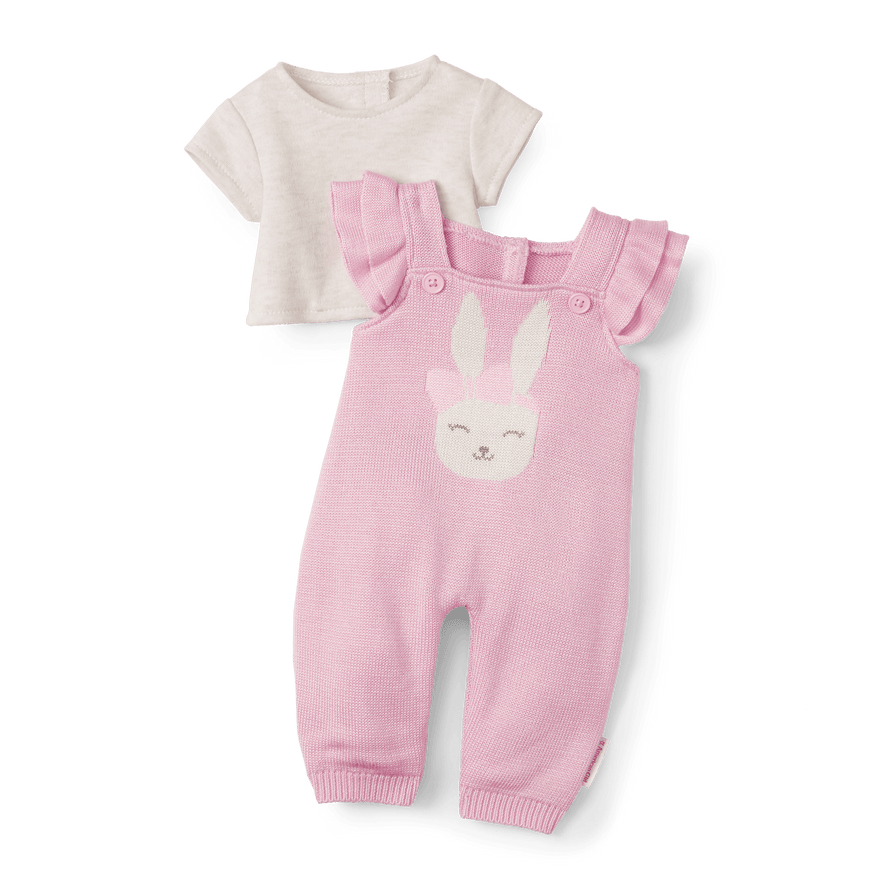 Pink Bunny Overalls Set for Bitty Baby&reg; Dolls