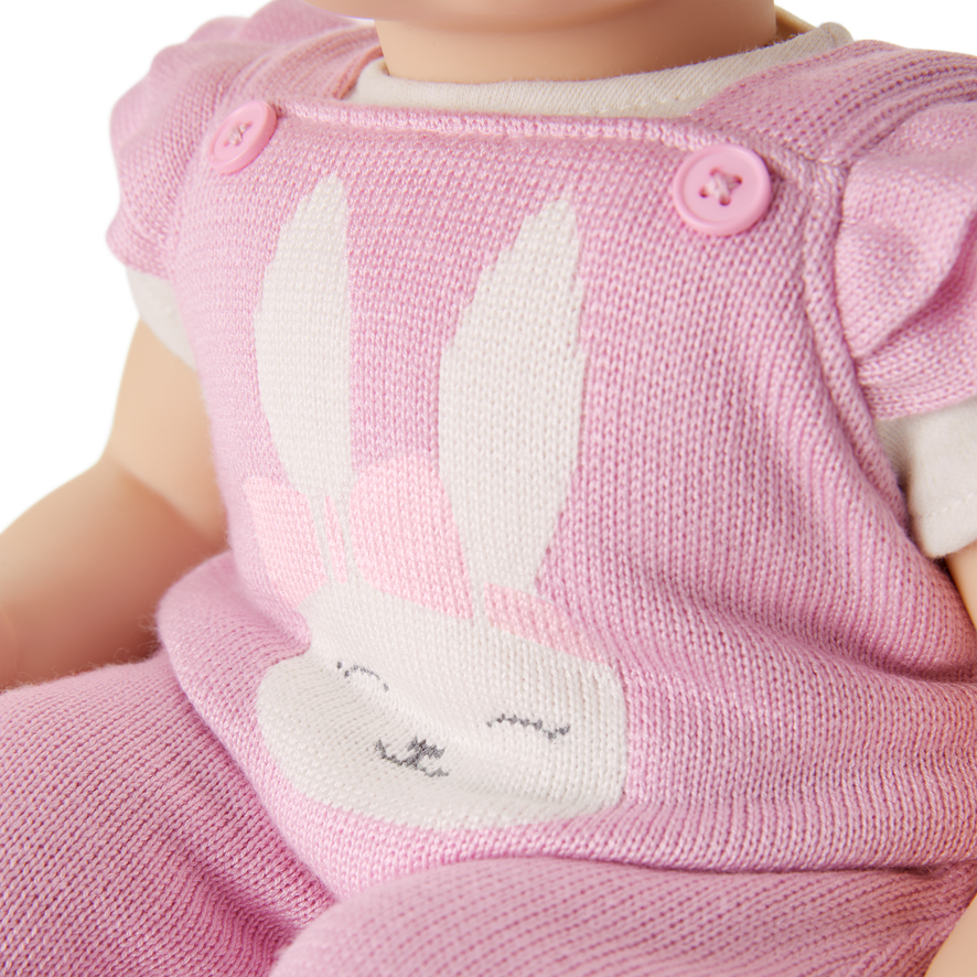 Pink Bunny Overalls Set for Bitty Baby&reg; Dolls