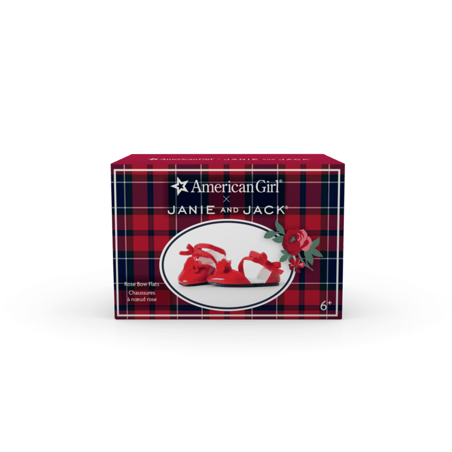 American Girl&reg; x Janie and Jack Rose Bow Flats for 18-inch Dolls