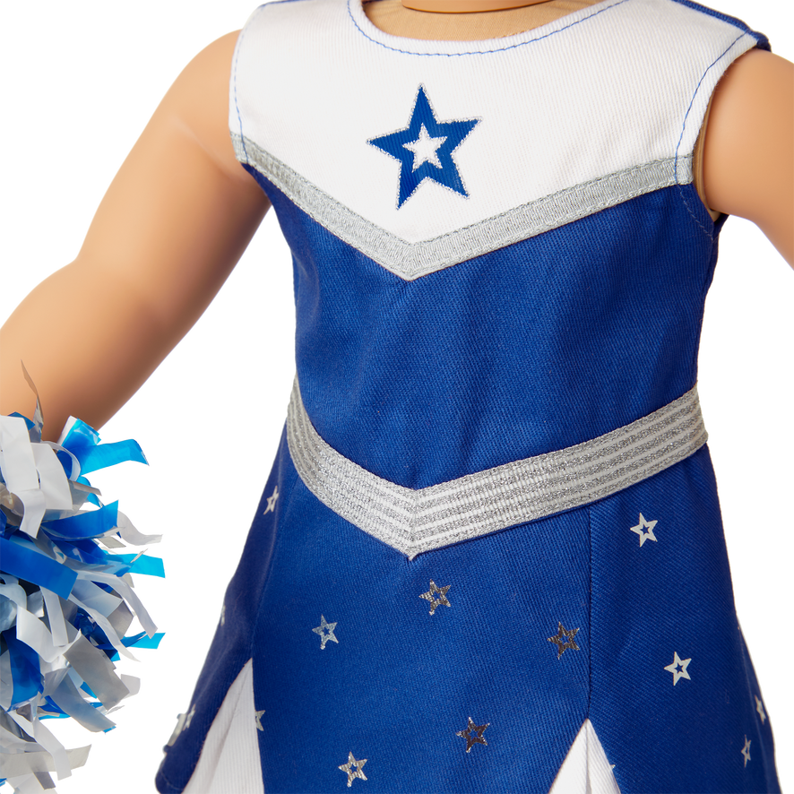 American Girl&reg; Mighty Blue Cheerleader Outfit for 18-inch Dolls