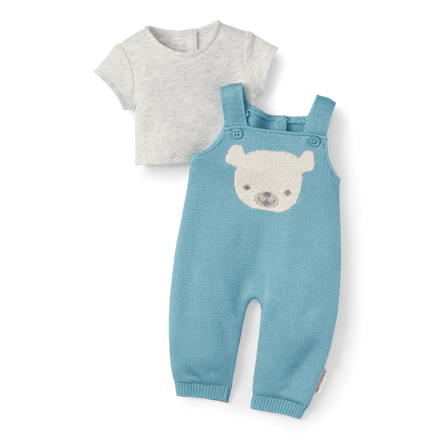 Blue Bear Overalls Set for Bitty Baby&reg; Dolls