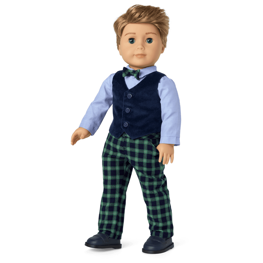 American Girl&reg; x Janie and Jack Tartan Plaid Outfit for 18-inch Dolls