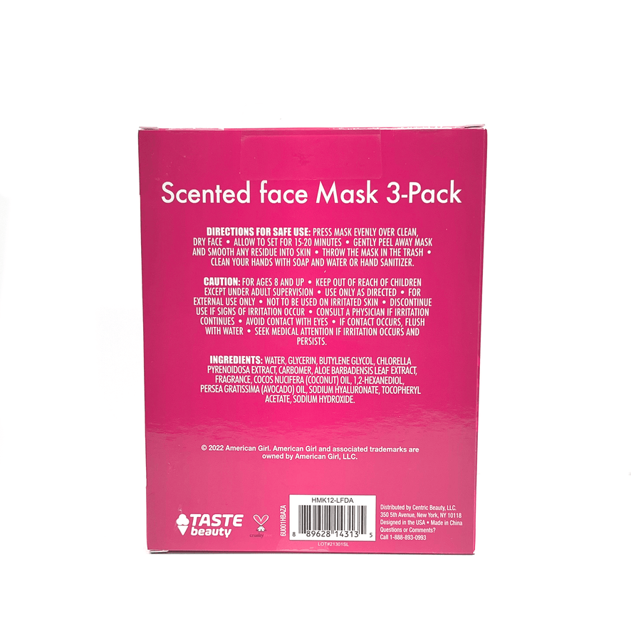 Scented Spa Mask 3-Pack for Girls