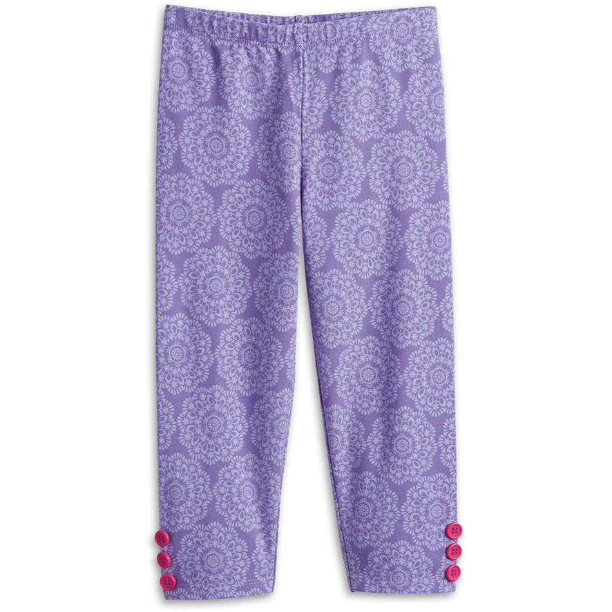 Playful Floral Leggings for Little Girls