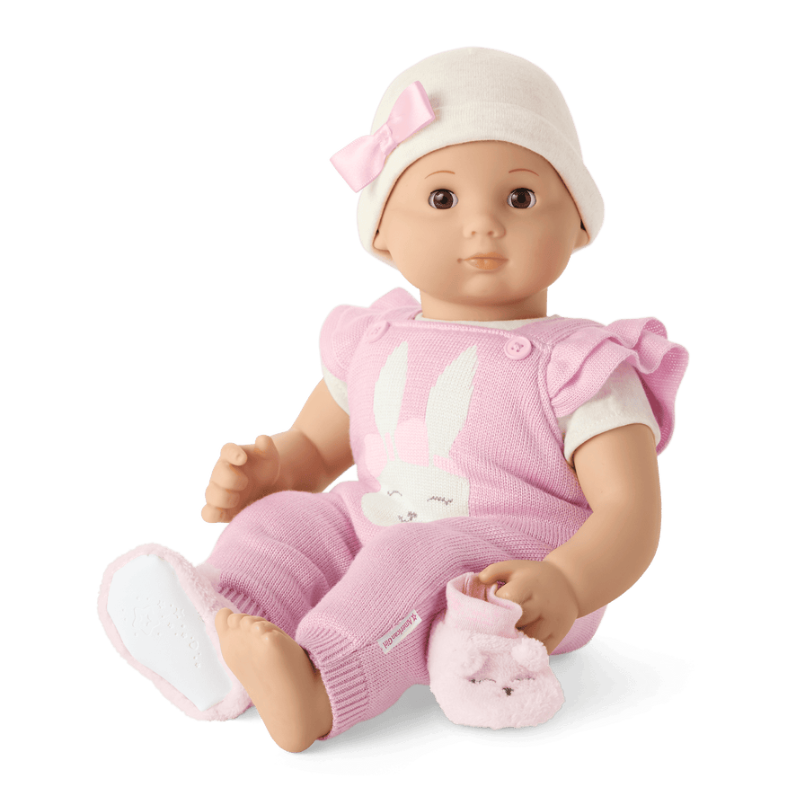 Pink Bow Beanie & Booties for Bitty Baby&reg; Dolls