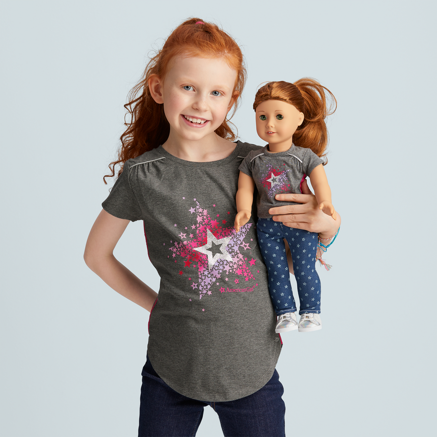 Star Bright Tee for Girls & 18-inch Dolls