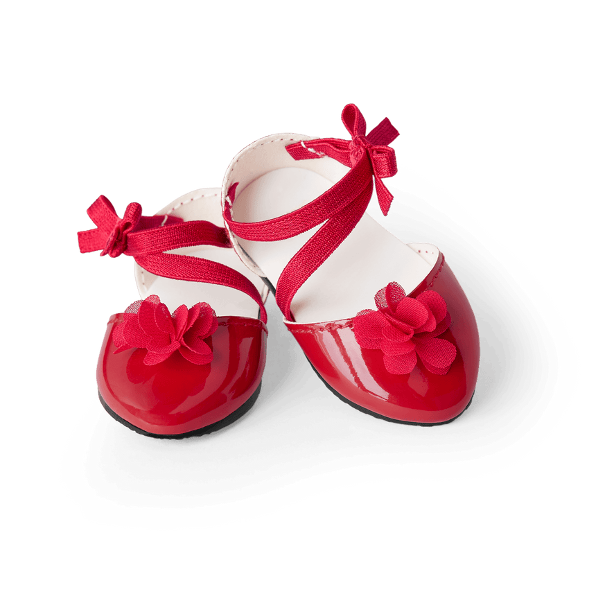 American Girl&reg; x Janie and Jack Rose Bow Flats for 18-inch Dolls