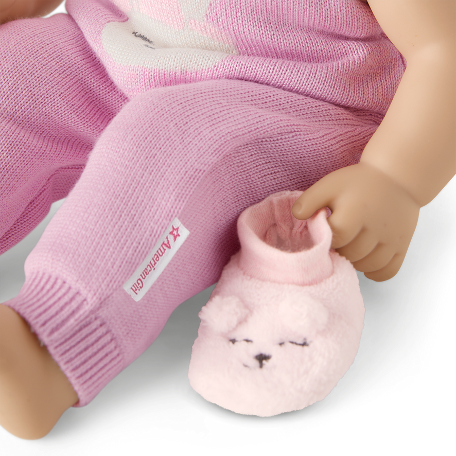 Pink Bow Beanie & Booties for Bitty Baby&reg; Dolls