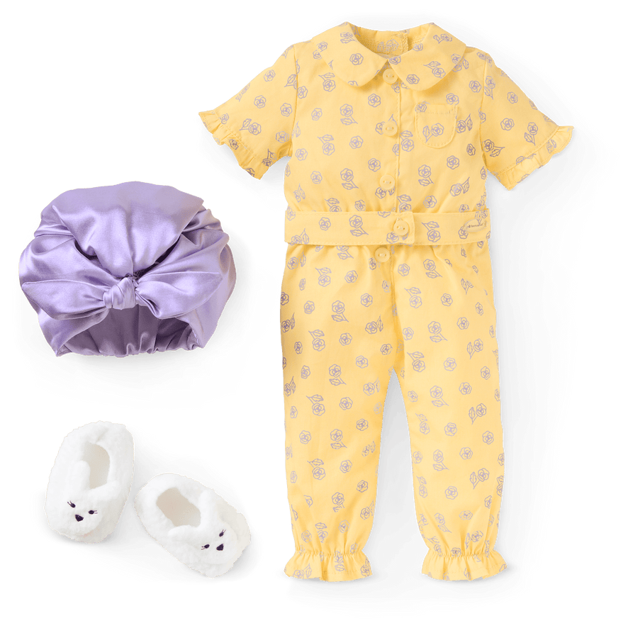Claudie's&trade; Yellow Bloom Pajamas for 18-inch Dolls