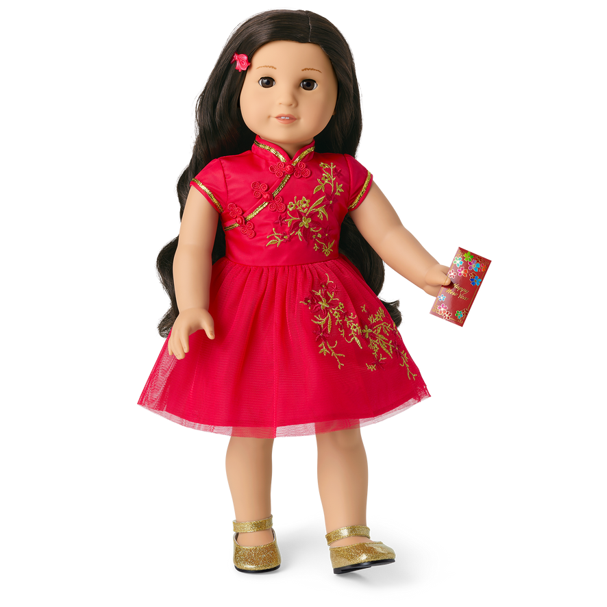 Lunar New Year's Celebration Outfit for 18-inch Dolls