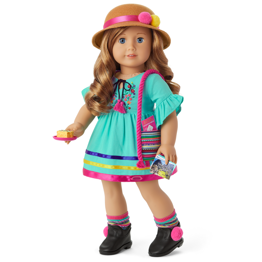World Traveler in Peru & Peruvian Souvenir Set for 18-inch Dolls