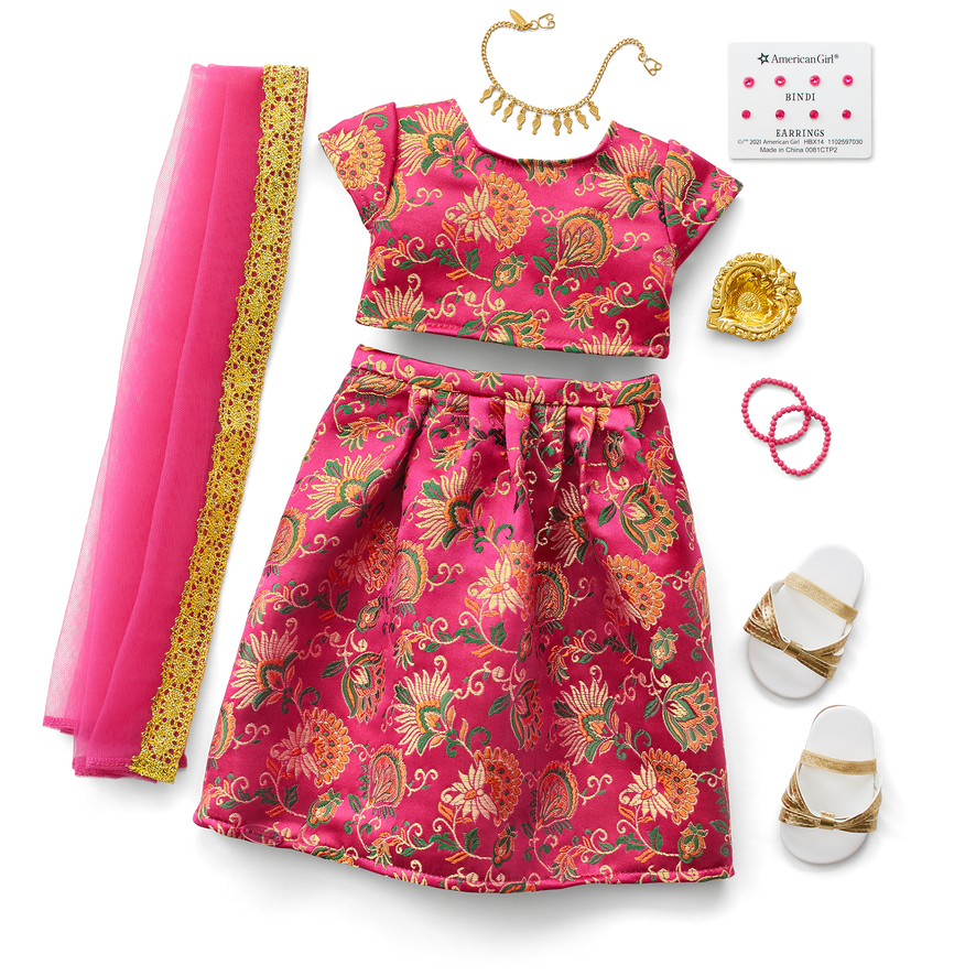 Diwali Celebration Outfit for 18-inch Dolls