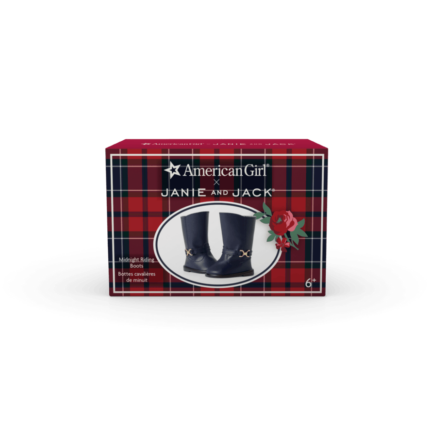 American Girl&reg; x Janie and Jack Midnight Riding Boots for 18-inch Dolls