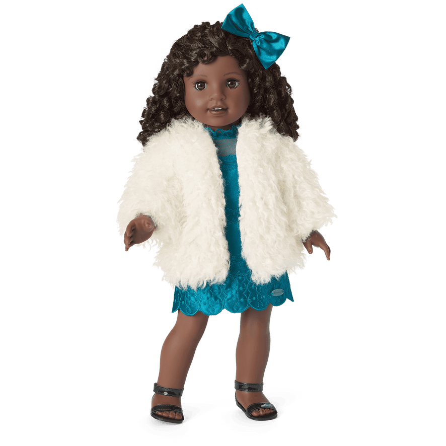 Jazzy Flapper & Fur Coat Outfit for 18-inch Dolls