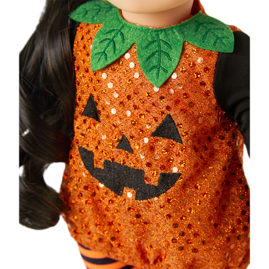 Pretty Pumpkin Costume for 18-inch Dolls