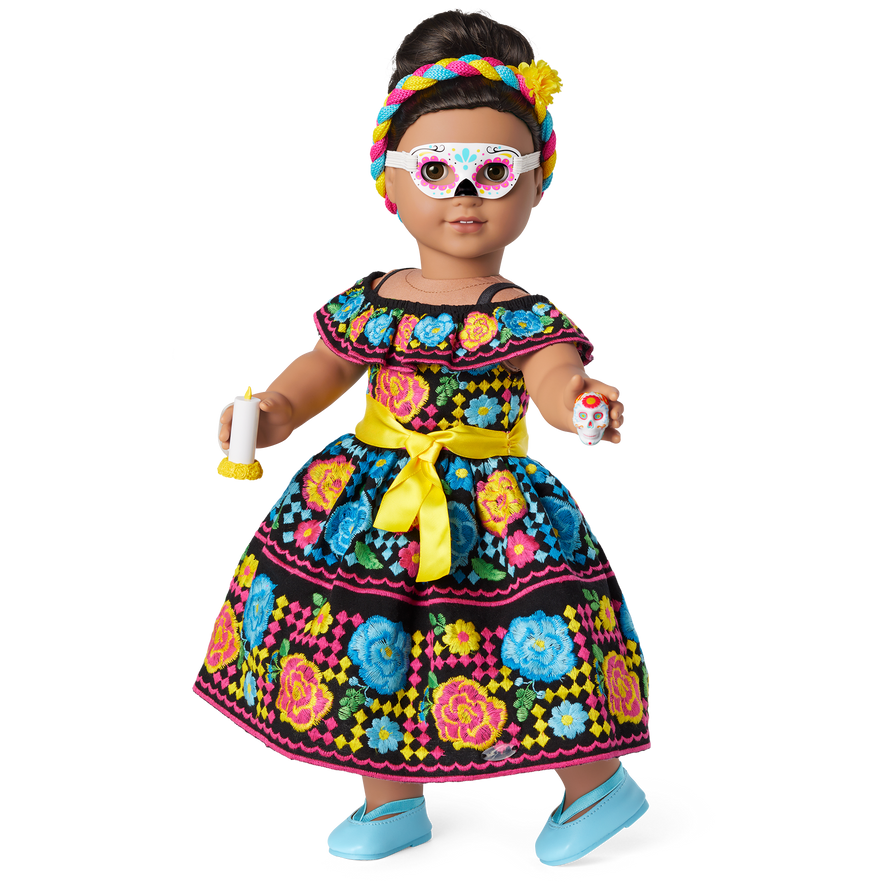 Día de Muertos Celebration Outfit for 18-inch Dolls