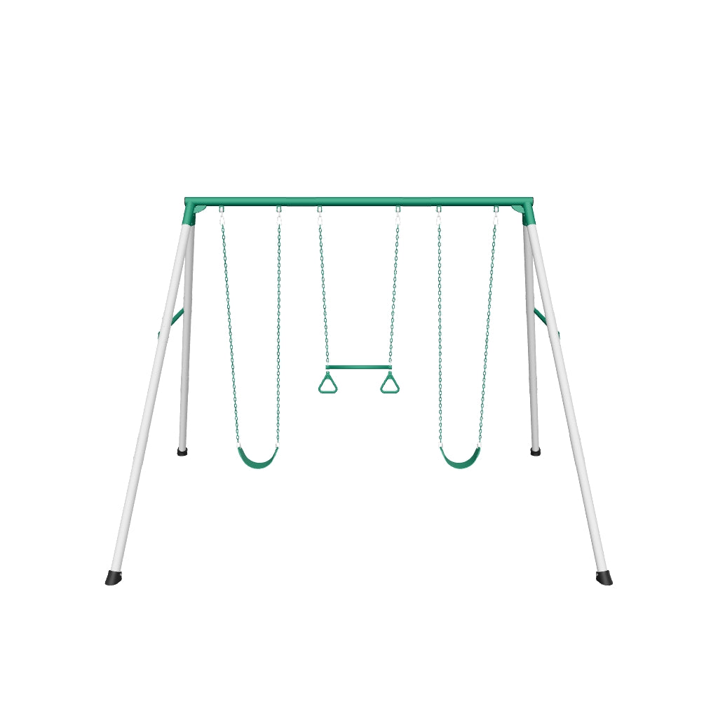 Big Brutus HeavyDuty Metal AFrame Swing Set DICK