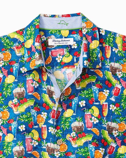 Big and Tall Veracruz Cay Happy Hour Camp Shirt
