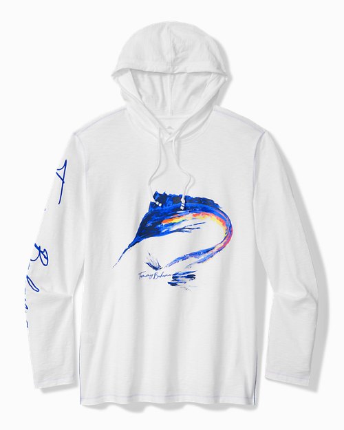 Big and Tall Artist Series 23 Marlin Splash Lux Hoodie