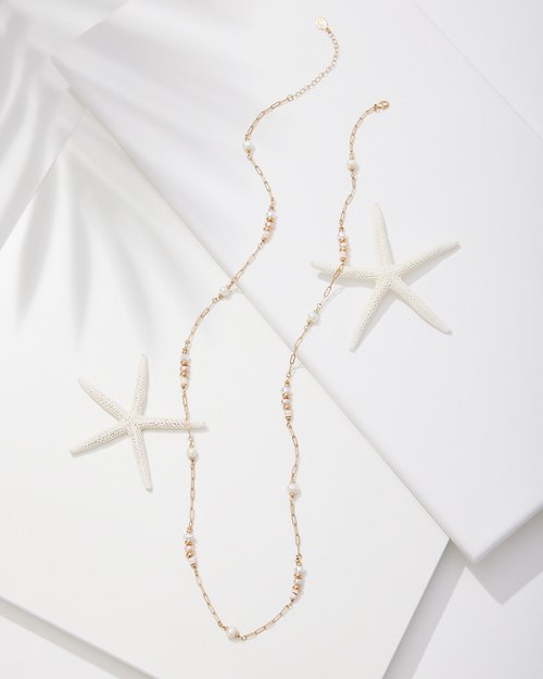 Sandy Shores Pearl Station Necklace